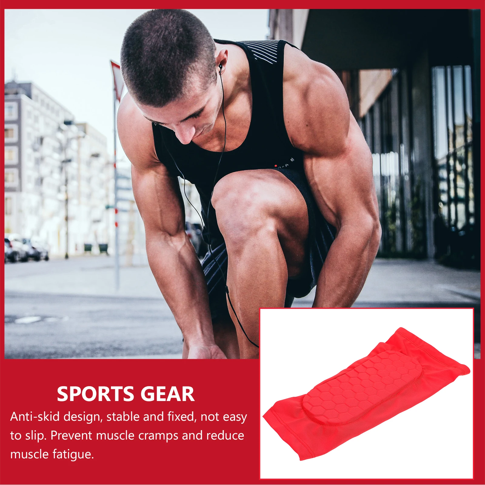

1Pcs Sports Shin Guard Anti-Skid Honeycomb Leg Protector Soft Breathable Calf Sock Protector Quick-Dry Muscle Fatigue Relief