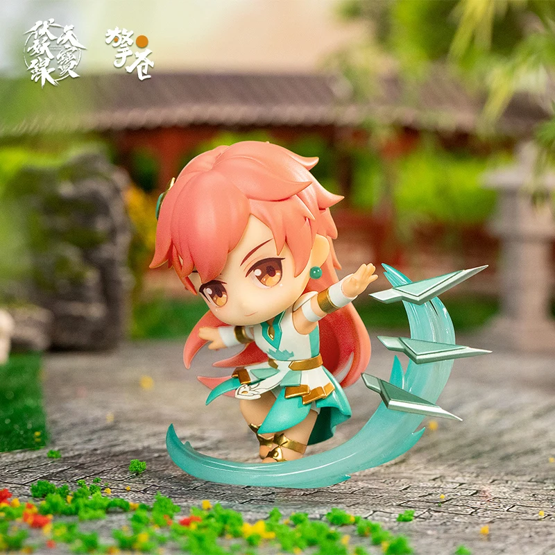 In Stock Genuine Legend of Exorcism Q-Version Figure Dolls 8cm PVC Li Jing Long Kong Hong Jun Figure Cosplay Gifts Figurals Toys