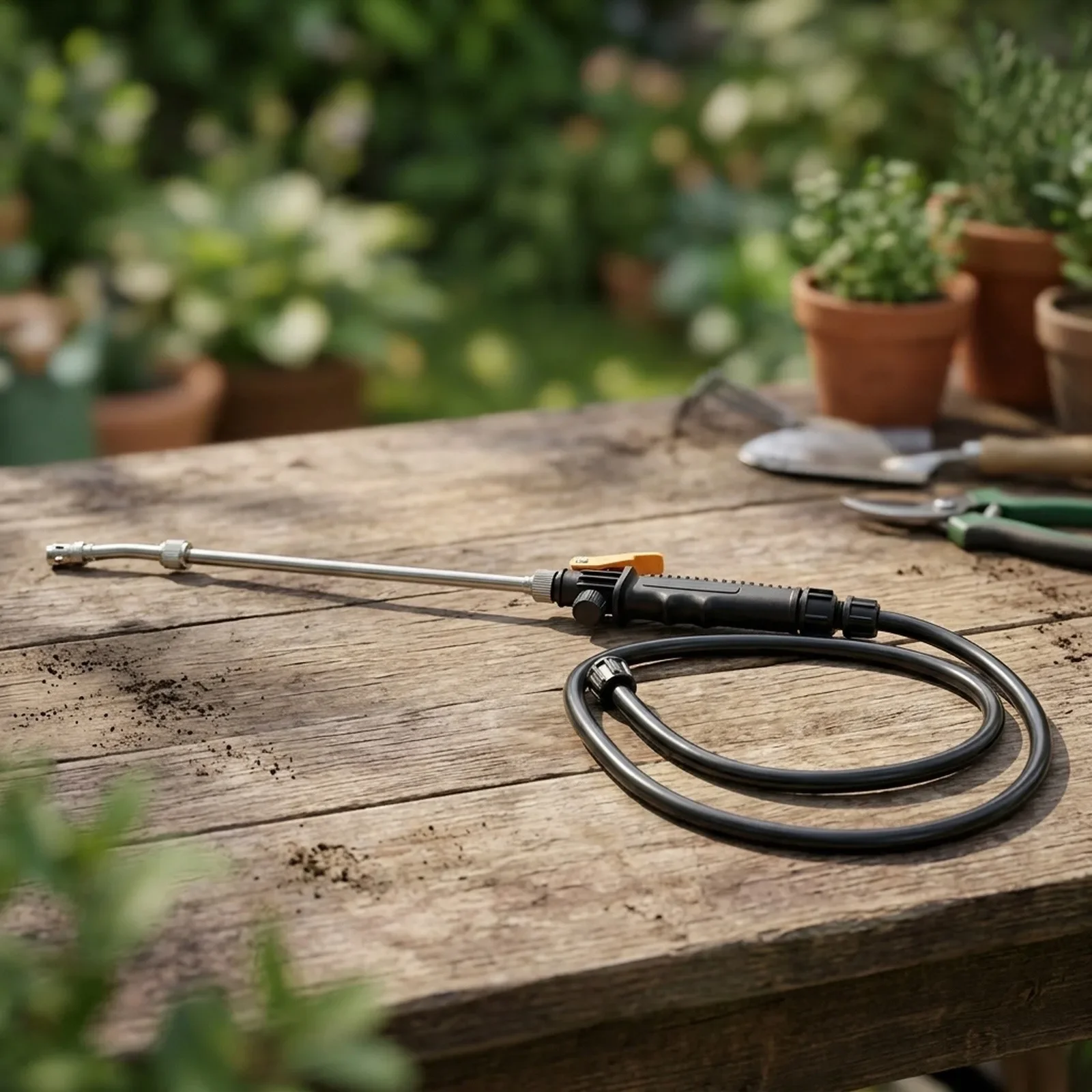 Locking Handle Sprayer Wand For P2800 And P2803 Models With Adjustable Twist Nozzle And 1.2 Meter Hose For Outdoor Use