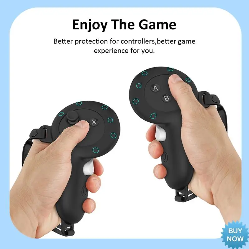 

A47Z Силиконовый чехол для контроллера + лицевой чехол + чехол с ручкой для Meta Quest 3 VR-гарнитуры 4 в 1 для Meta Quest 3, черный прочный