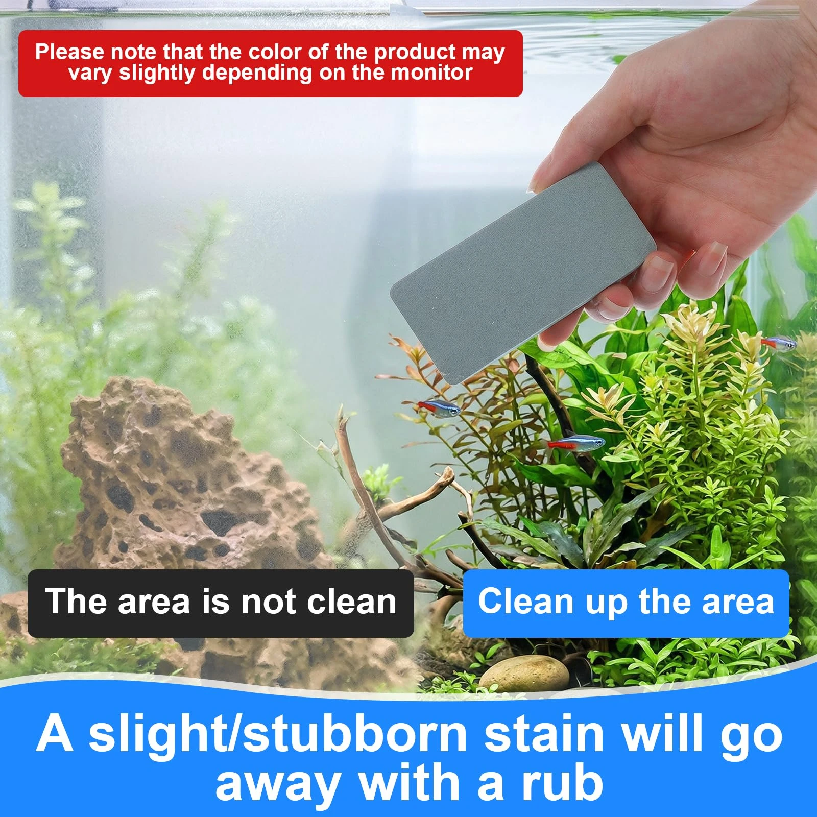 10 Sets vielseitiger Reinigungswerkzeuge für das Badezimmer, geeignet für Glas, Spiegel, Duschkabinen und Fliesen, darunter ein magischer Kalkentferner, eine Reinigungsbürste und ein doppelseitiger Aquarium-Schwamm, ideal zum Entfernen von hartnäckigen Kalkablagerungen von Badezimmerarmaturen. – Detail 4