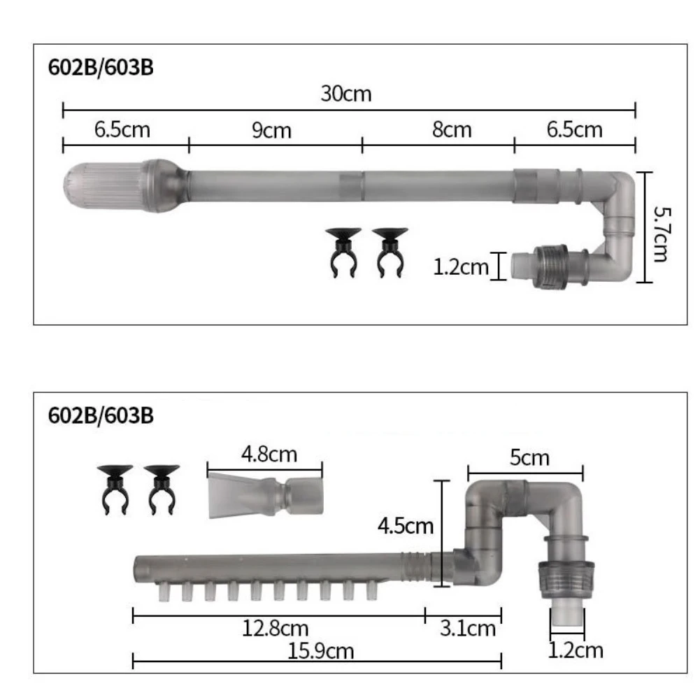 Hw-603b Fish Tank Aquarium Filter Water Inflow Outflow Tube Pipe External Canister Parts Inlet Outlet Accessories Drop shipping
