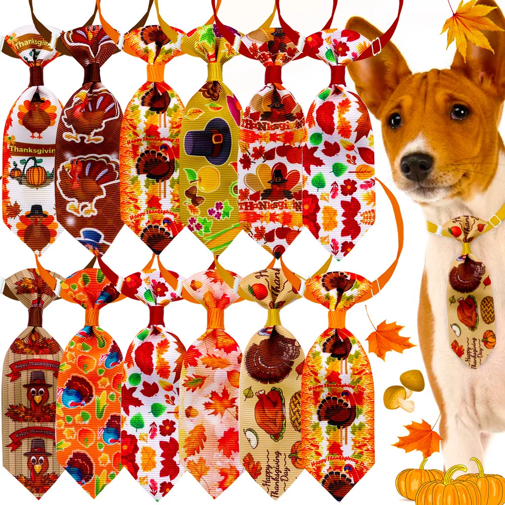 Nueva pajarita de Acción de Gracias de Amazon, decoración universal para gatos y perros, pavo, hoja de arce, avellanas, cosecha, suministros para mascotas calientes