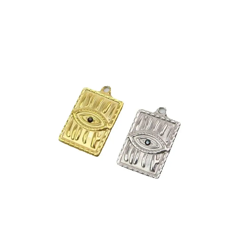 5pcs Stainless Steel Devil Eyes Fashion Jewelry Charms Accessory Necklace Hand Making High Quality Vacuum Plated WaterProof