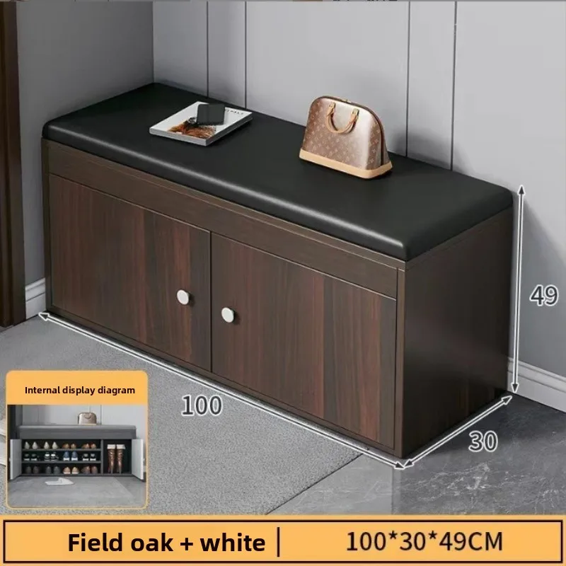 Shoe changing stool household simple multi-layer indoor soft bag can sit on shoe stool storage rack small door shoe cabinet