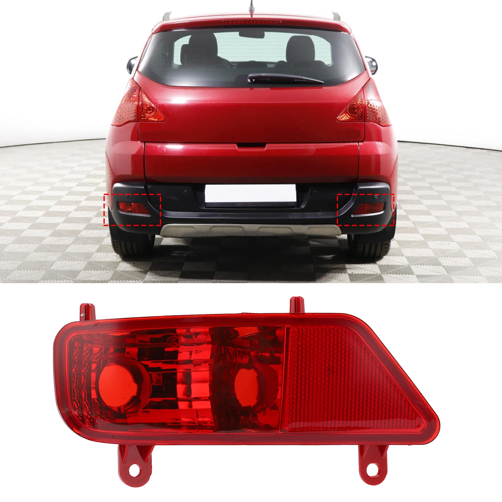 Red Rear Fog Light Assembly Car Accessories Replacement For PEUGEOT 3008 5008 2009‑2016 Left 6350HG