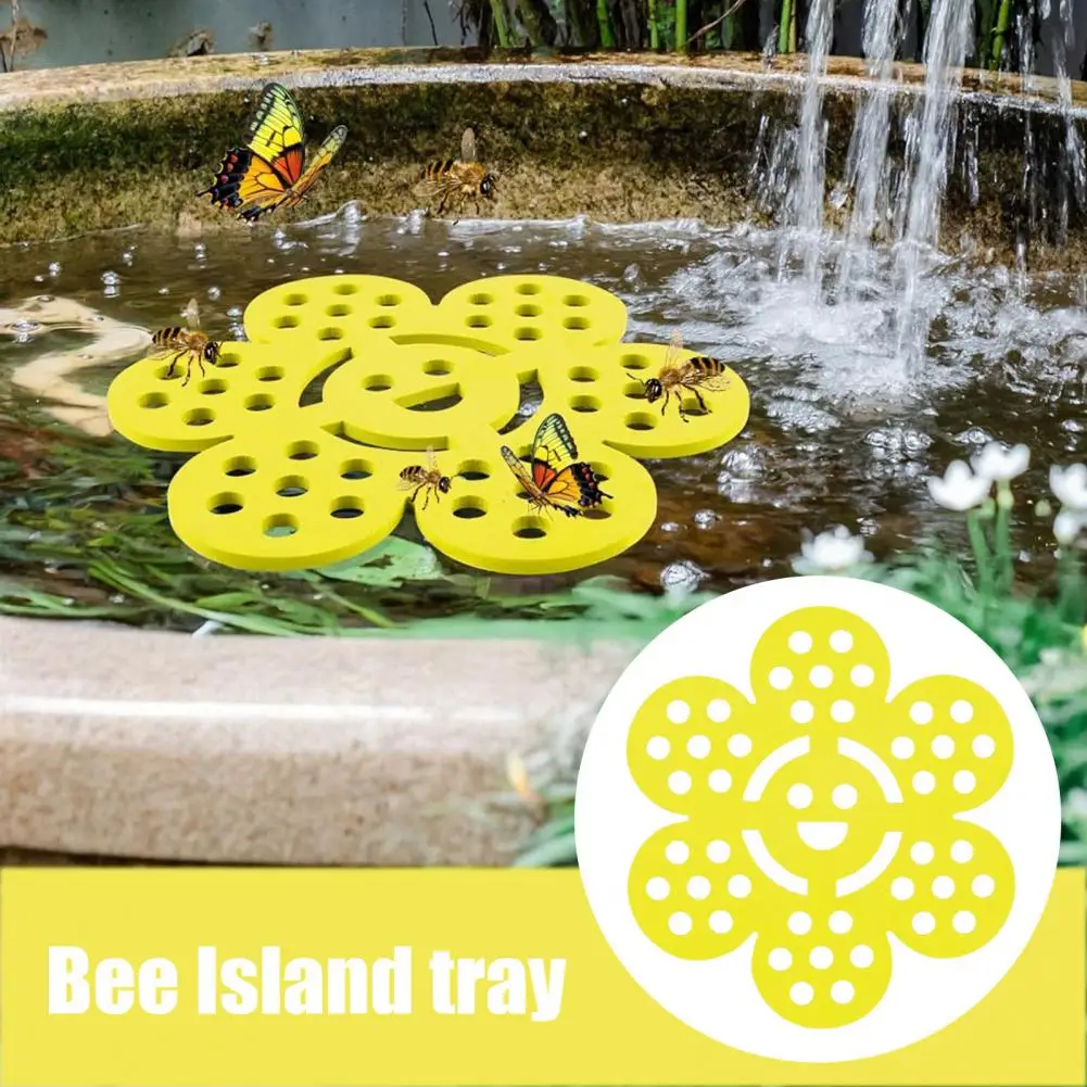 Multiple Bee Spot Floating Bee Water Feeder Bee Drinking Station Floating Island Set for Outdoor Garden Decor Eva Foam for Easy