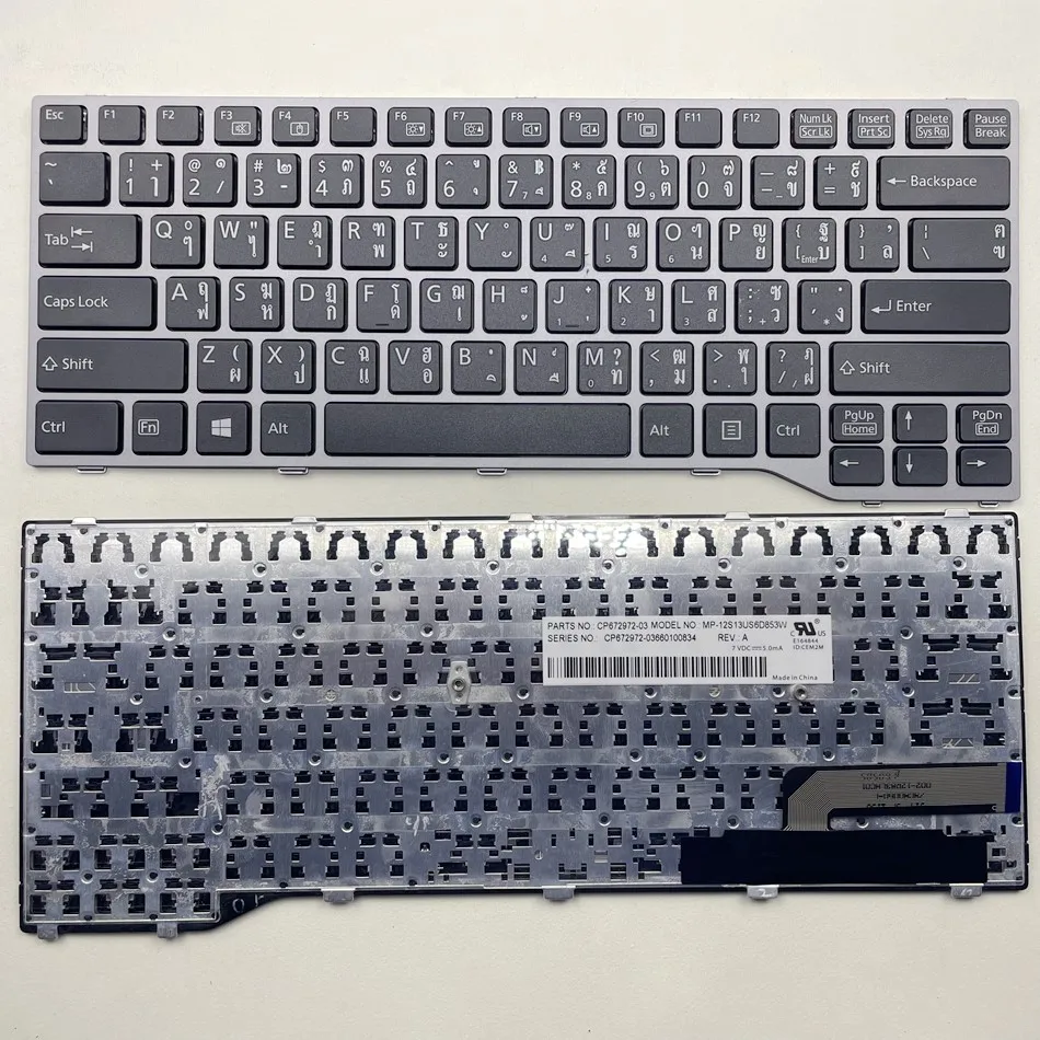 Thailand Laptop Keyboard For Fujitsu Lifebook T725 T726 Series TI Layout