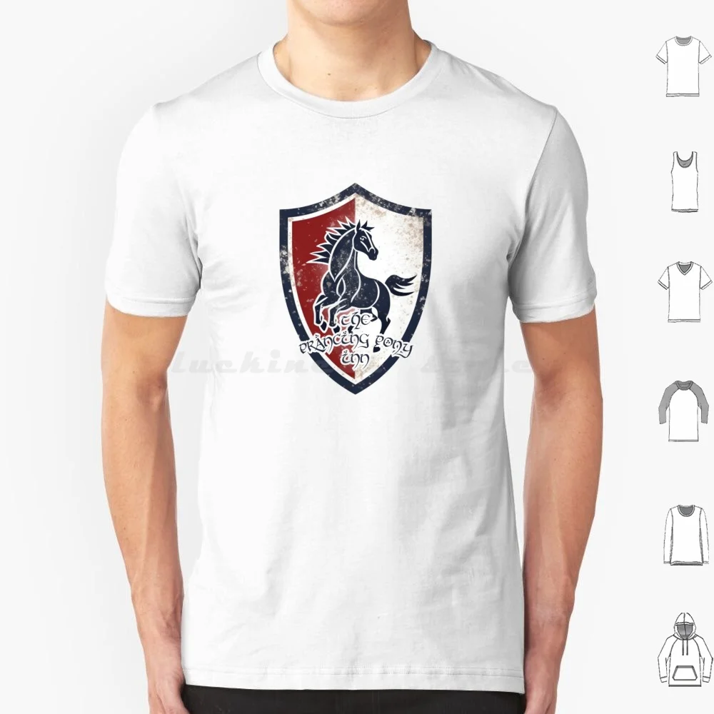 The Prancing Inn-Shield Logo-Fantasy T Shirt Cotton Men Women Diy Print Gandalf Tolkien Mordor Sauron Frodo Bilbo Geek Jrr