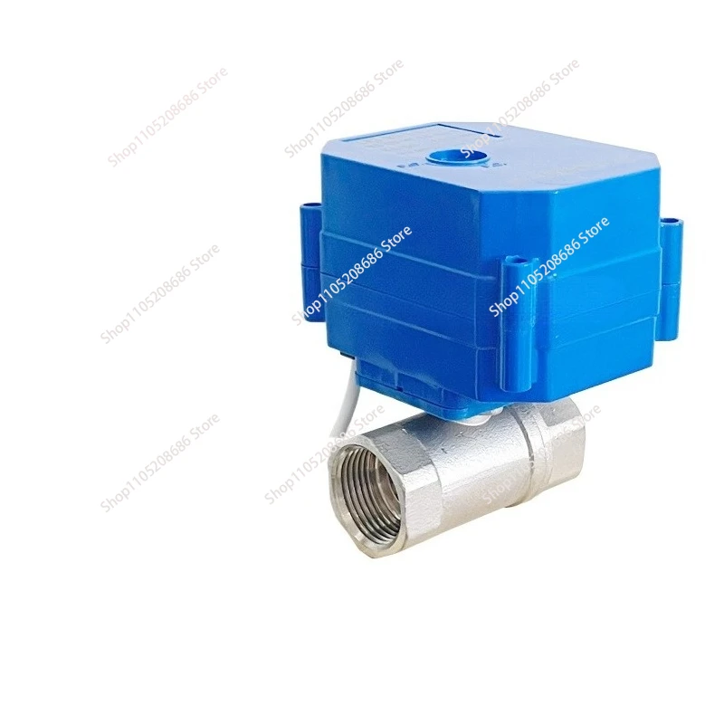 

60P металлическая шестерня с большим крутящим моментом, электрический сквозной шаровой кран из нержавеющей стали, 24 В, 220 В, включение и выключение питания