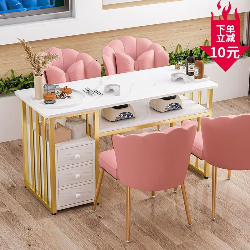 Nail Table Manicure Chair Set Japanese Economy Manicure Table Professional Design Portable Table Onglerie Salon Furniture