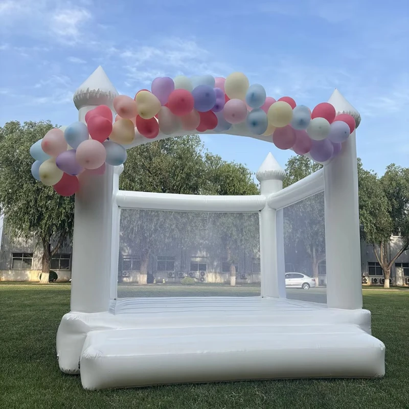 

Outdoor Hotel Party Commercial Room Wedding White Trampoline Jumping Inflatable Bouncy Castle