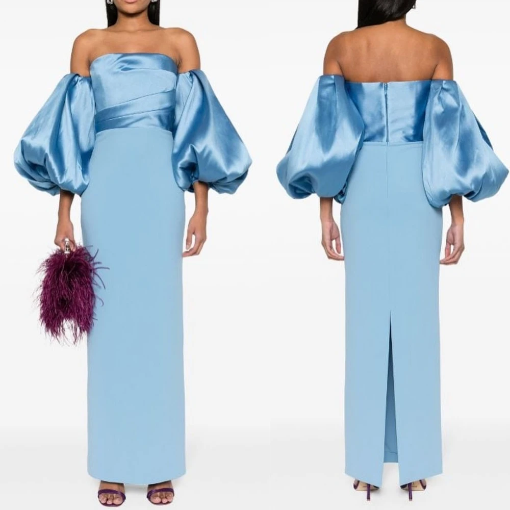 

Jersey Pleat Quinceanera Straight Off-the-shoulder Bespoke Occasion Gown Midi Dresses