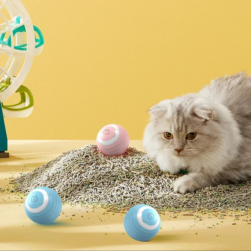 Cat Interactive Ball Smart Toy Indoor Automatic Rolling Magic Ball Electronic Interactive Pet Toy Cat Game Accessory