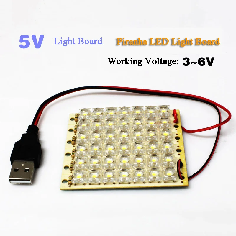 5V USB LED Panel Lights Super Bright Energy Saving LED Light Board Night Market Stall Lamp Piranha LED Board Warm White Light