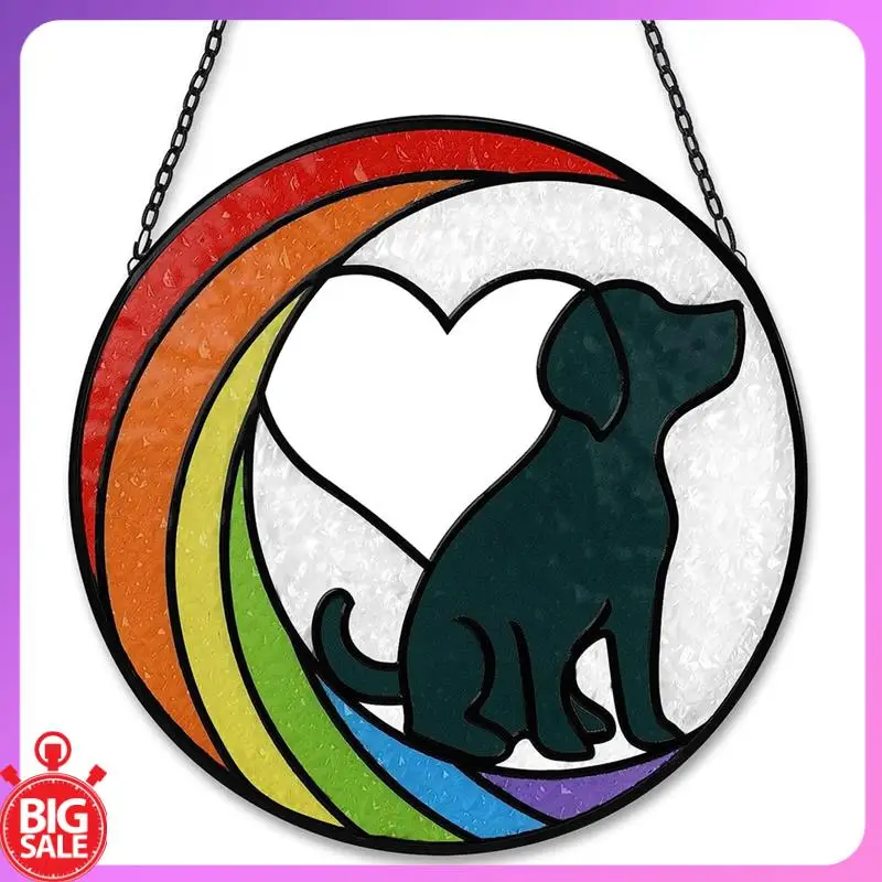 Big Deal Dog Memorial Gifts Stained Glass Window Hanging Decorative For Dog Lovers Pet Present