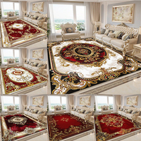 Luxurious Retro Rugs Living Room European Decoration Sofa Area Non-slip Door Floot Mat Bedroom Cloakroom Soft Carpet Home Decor