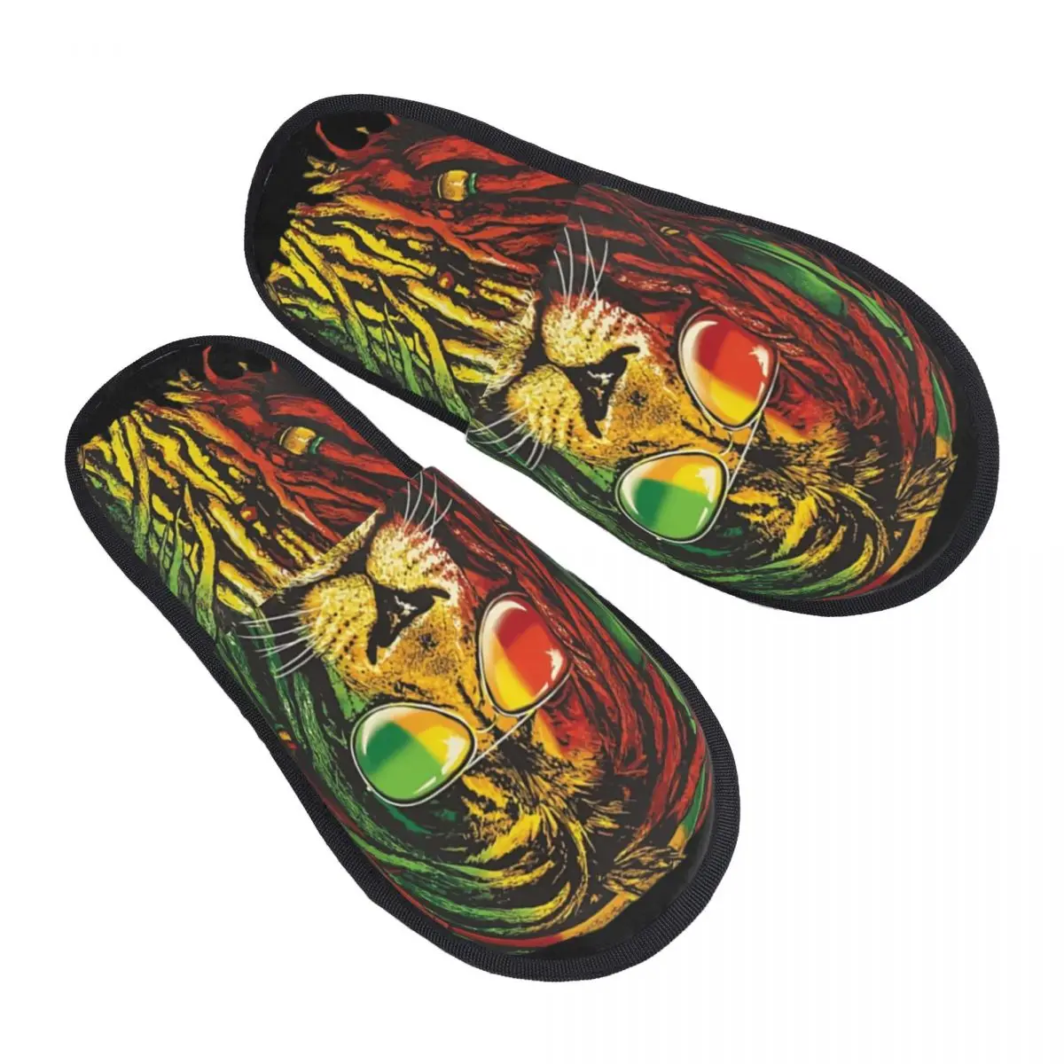 Memory Foam Slippers Women Soft Warm Reggae Rastafari Rasta House Slippers