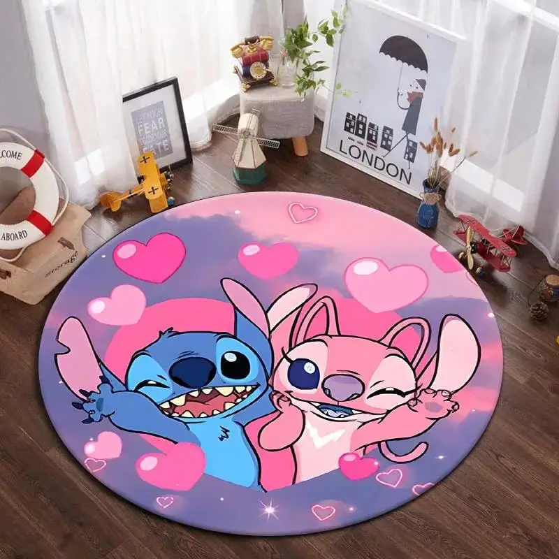 Disney Kawaii Stitch Anime mata Cartoon dywanik dywanik do salonu sypialnia dla dziewczynek pokój dziecięcy wystrój pokoju dziecięcego