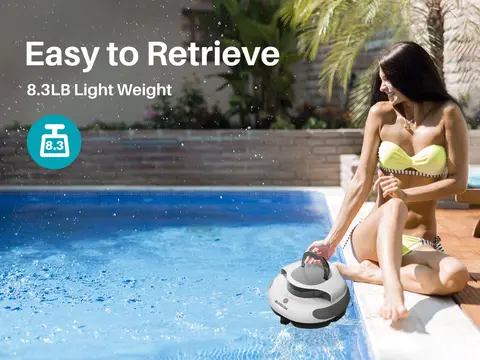 5000mah के साथ कॉर्डलेस पूल क्लीनर, 120 मिनट तक चलने का समय, दो समायोज्य पथ नियोजन विधि, आदर्श रोबोटिक पूल वैक्यूम क्लीनर 10 best sales रोबोट पूल क्लीनर - №6