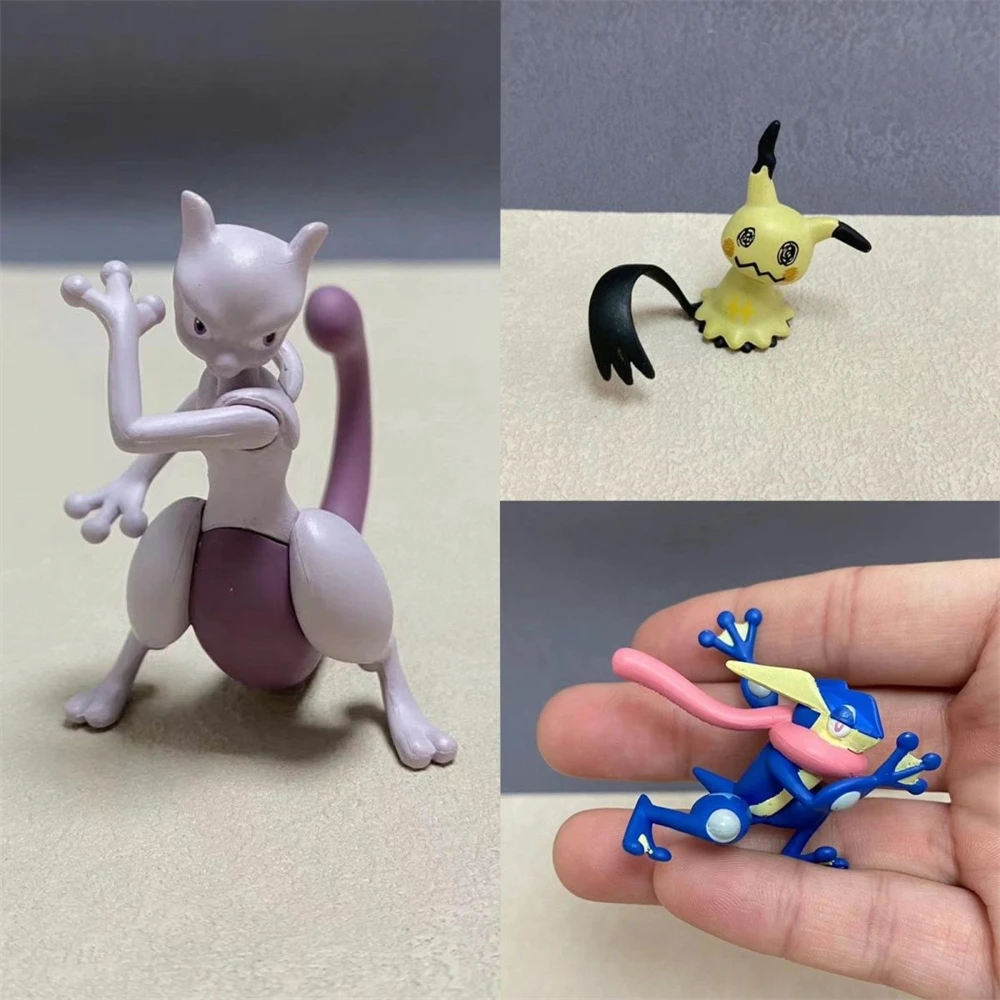 Bandai pokemon mewtwo greninja mimikyu produtos a granel genuínos têm defeitos modelo boneca figura de ação presente de aniversário