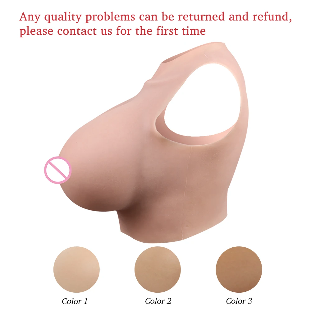 U-Charmmore H Cup Silicone Breast Forms Breastplate Fake Boobs For Crossdresser Drag Queen Cosplayer Transgender