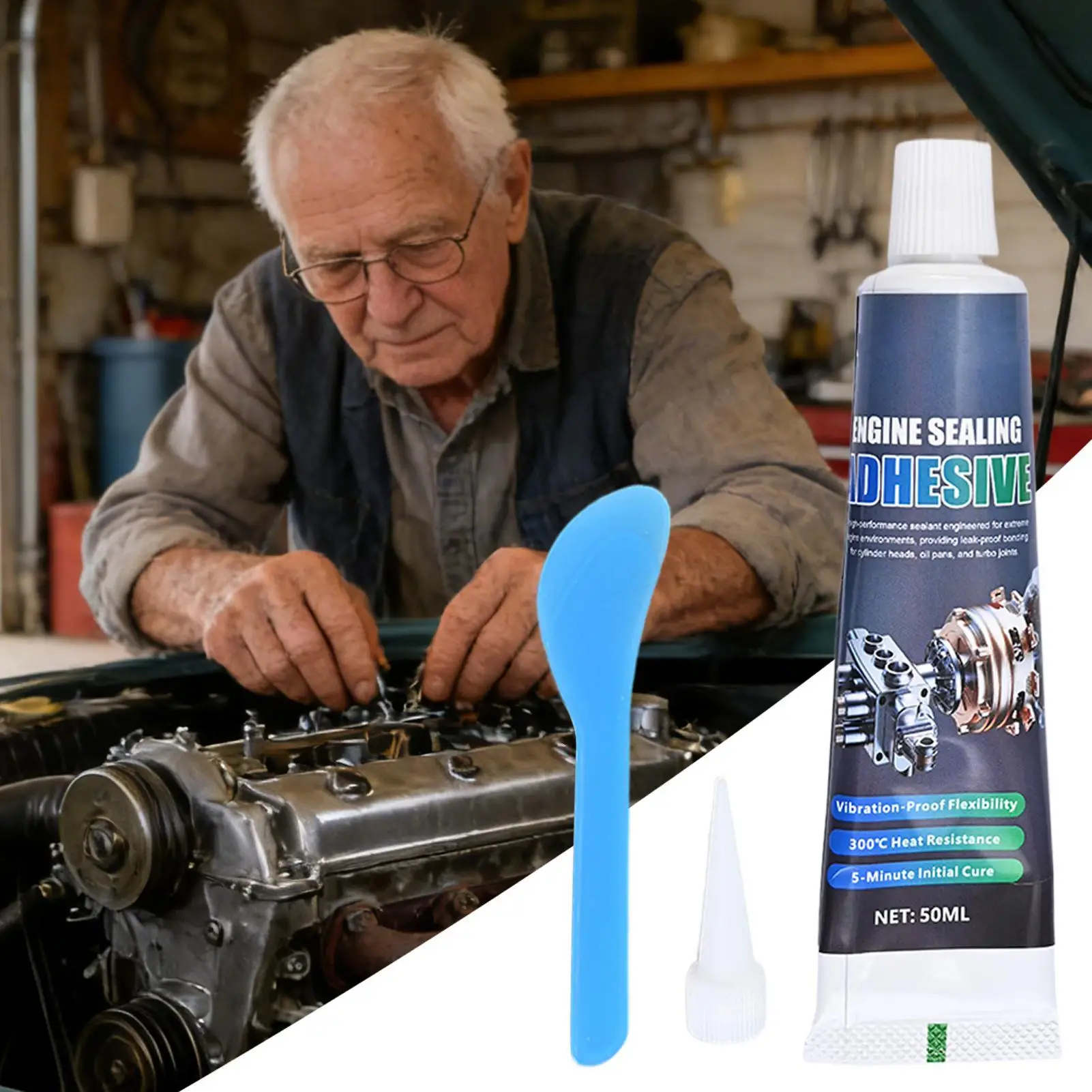 

High Temp Automotive Silicone Sealant Multi-Purpose Car Gasket Adhesive Engine Transmission Differential Exhaust System Repair