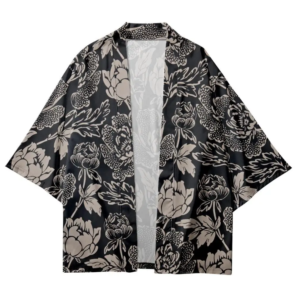 Moda Vintage Stampa floreale Tradizionale Haori Robe Donna Uomo Spiaggia giapponese Yukata Abbigliamento Cosplay Cardigan Camicie Kimono