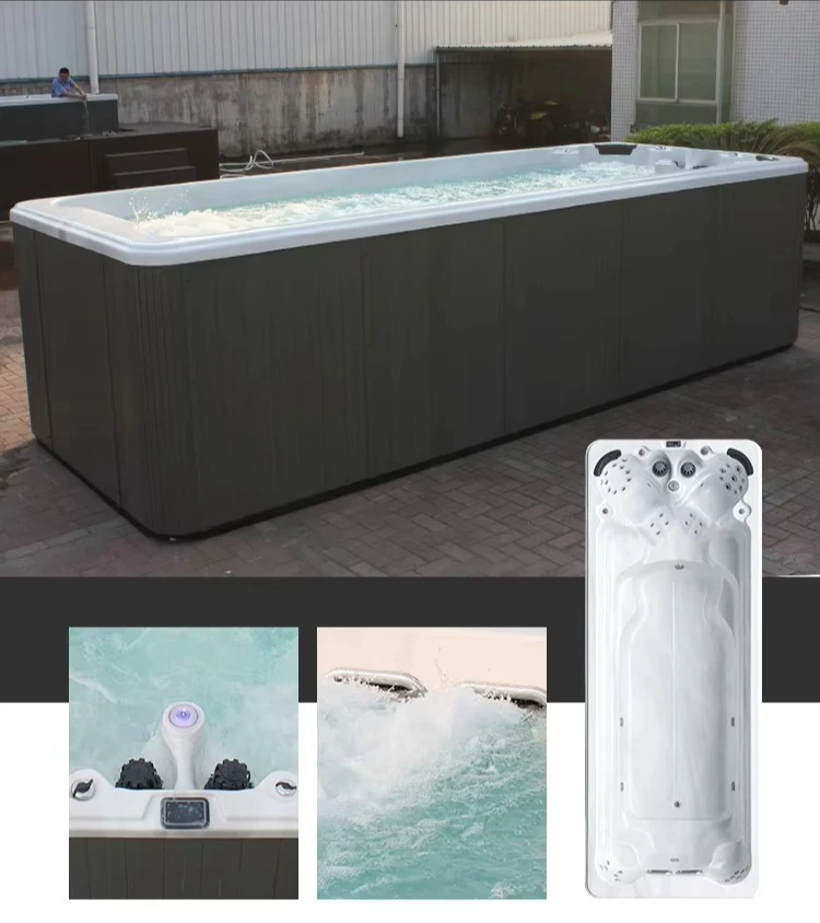2024 Hot Sale 6m Double Boat Whirlpool Outdoor Pool Balboa Swimming Spa