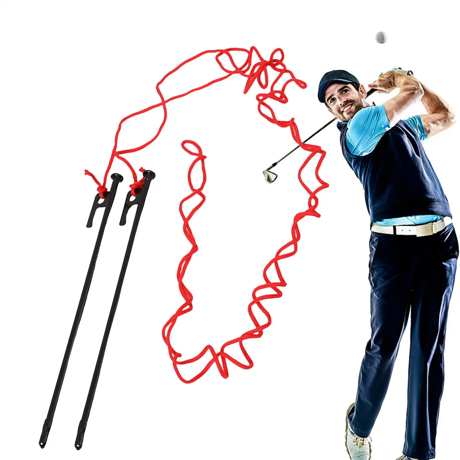 Golf swing Instructions Pull line Golf Alignment Stick Golf Direction Indicator Puller Golf swing Direction Indicator for Swing