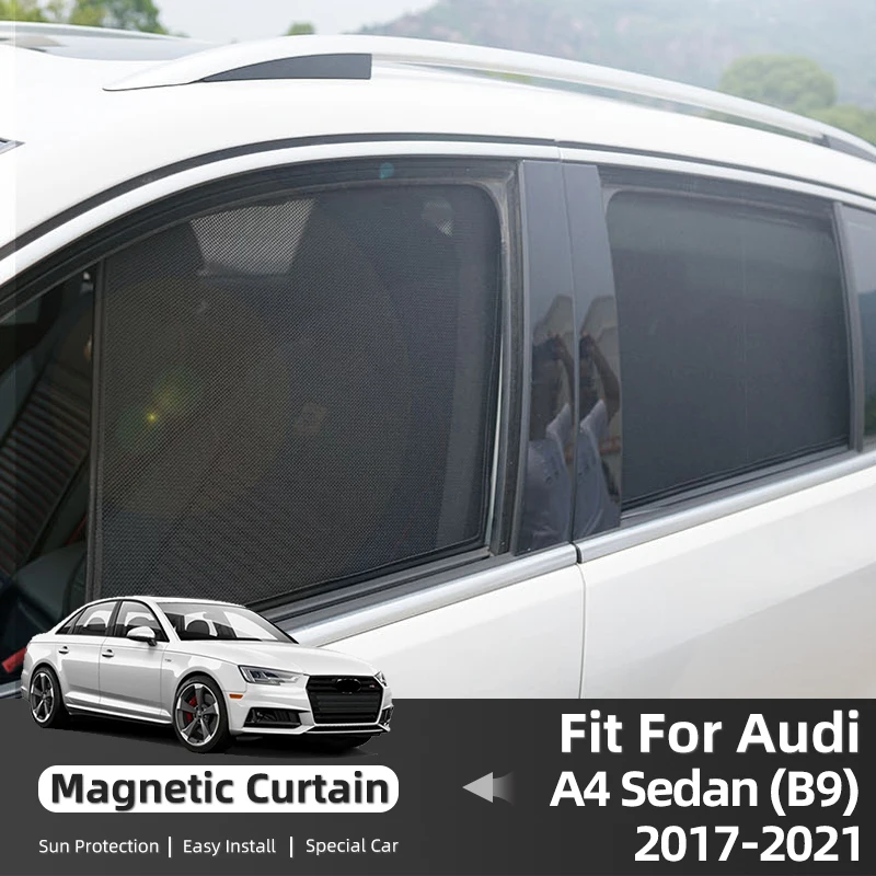 

For Audi A4 S4 B9 Sedan 2017-2023 Car Curtain Window Sunshade Covers Vehicle Supplies Sun Shade Visor Solar Auto Accessories