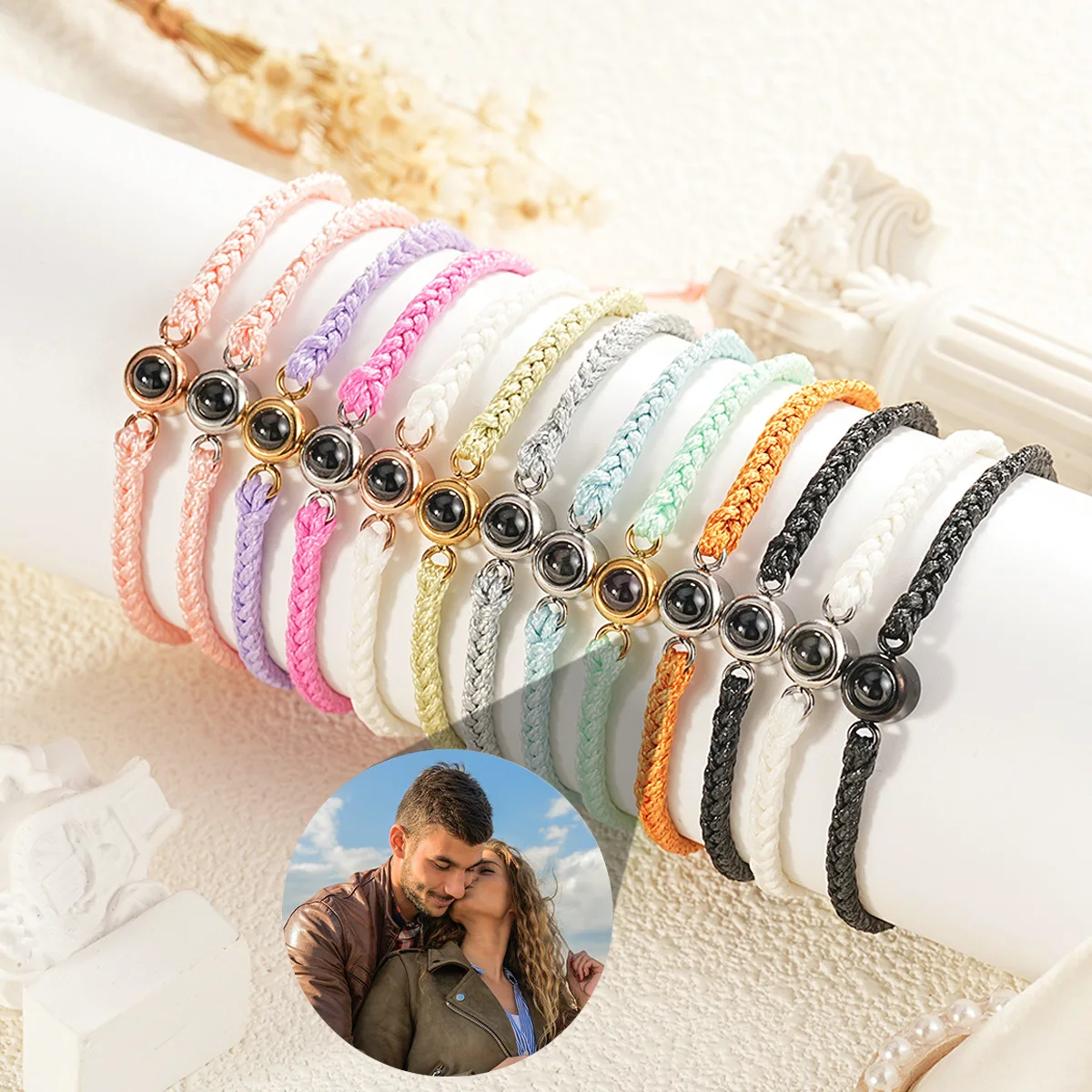 Custom Bracelets with Picture inside Customized Projection Bracelets with Photos Bracelet Personalized Photo Memorial Gifts