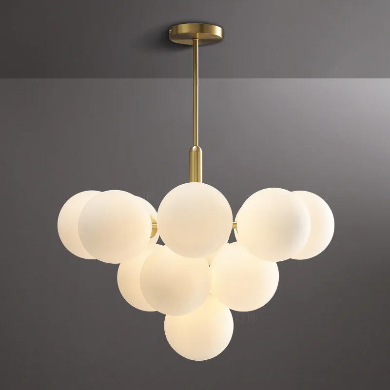 Modern Minimalist Glass LED Pendant Lights for Restaurant Kitchen Room Desks Chandelier for Bedroom Decor Light Fixture