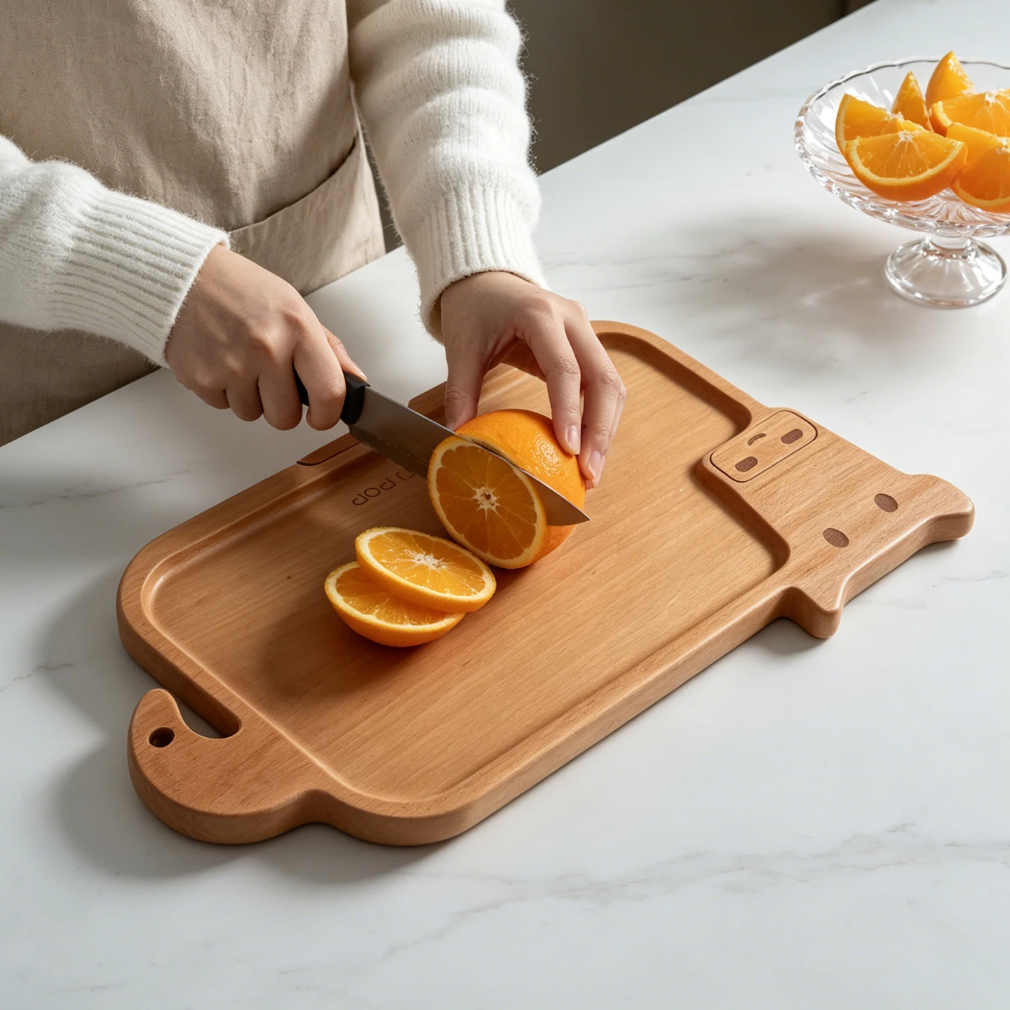 Cute Cow-Shaped Steak Board,Red Rosewood Cutting Board,Cartoon-Themed Snack Plates And Table Decorations For Bread Fruit Cheese