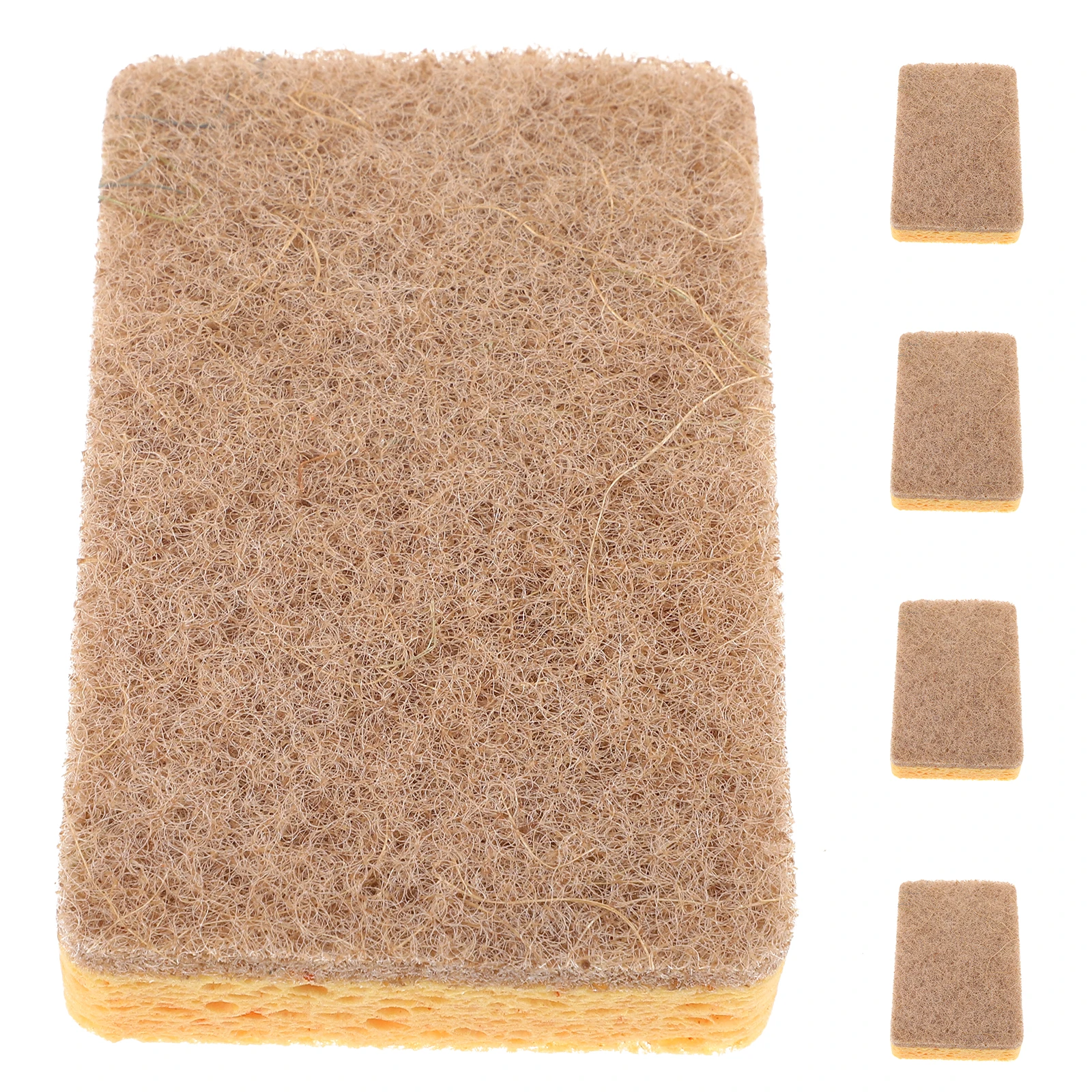 

5pcs Wood Pulp Dish Sponge Super Absorbent Multi-Function Cleaning Sponge For Kitchen Sink Wok Car Washing Reusable Household