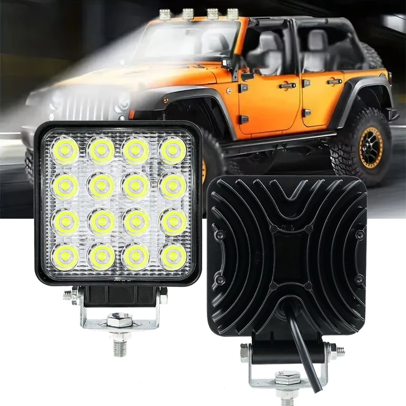 

12V 24V LED Work Light Off Road Truck Lights Universal for Car Truck ATV SUV High Bright Cab Top Light Tool Box Light Fog Light