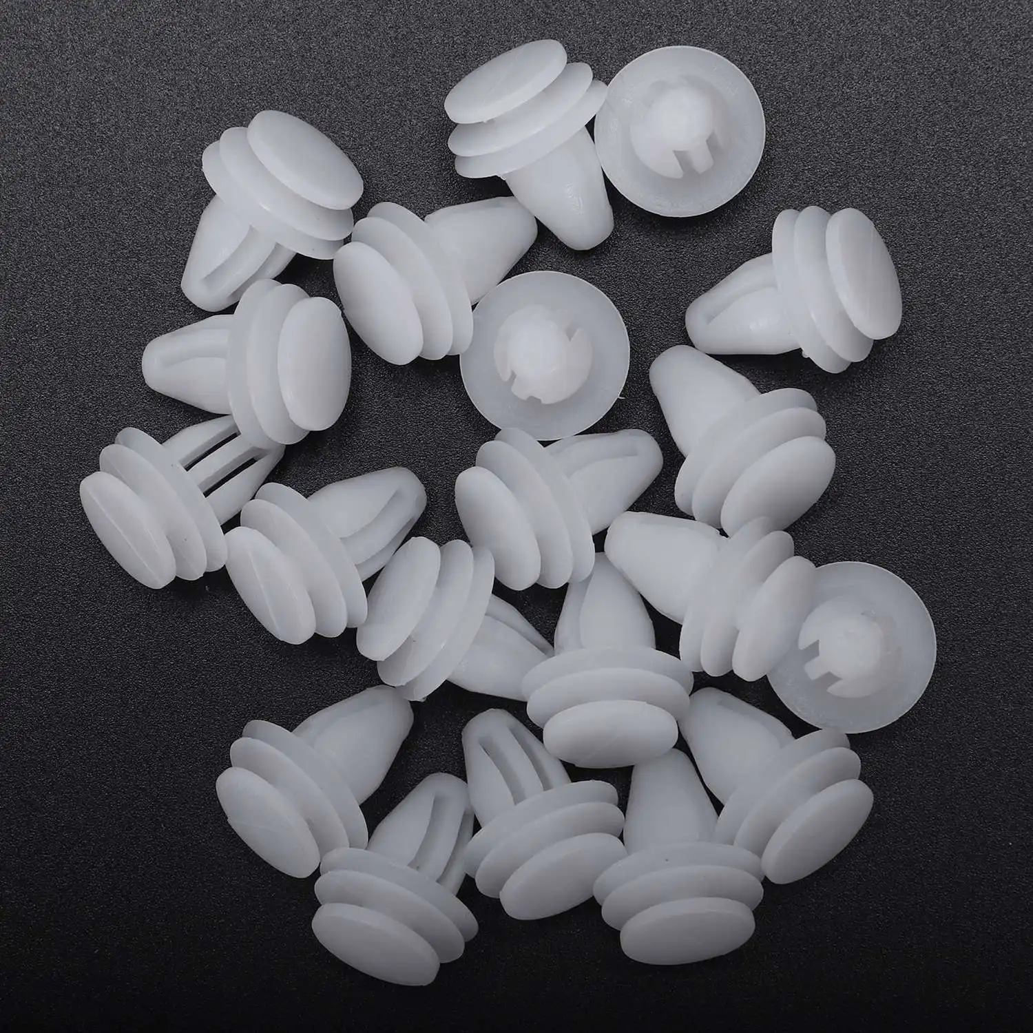 20 Pcs Car White Rivet Door Trim Clips Fastener