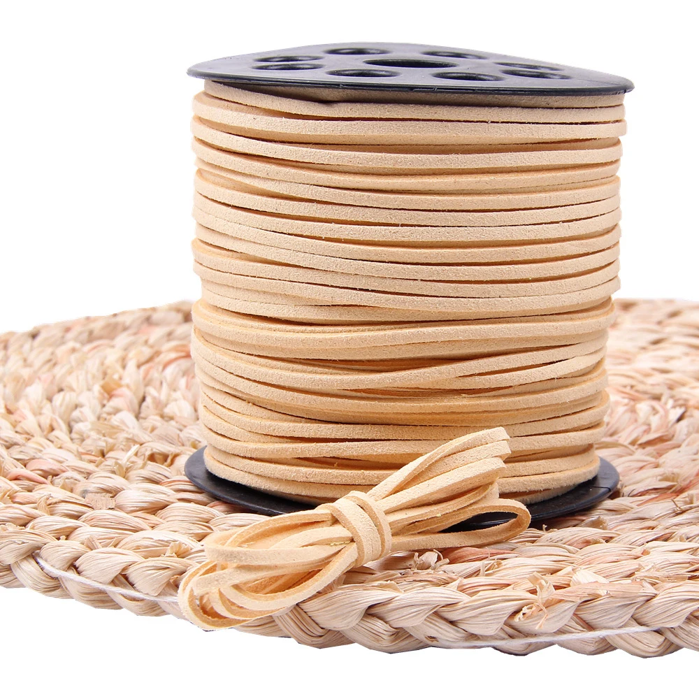 10M/Rolle 2,5mm Kunstwildleder-Schnur, Lederband, Handgefertigter Faden für Armbänder, DIY-Schmuckzubehör, Komponenten und Schnur-Accessoires – Detail 13