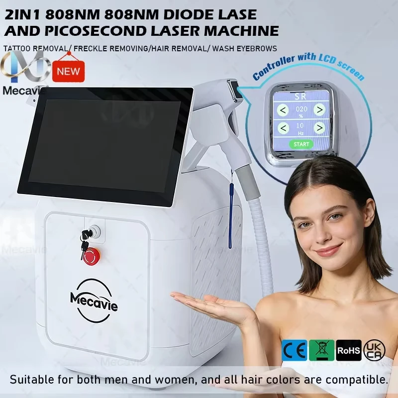 

NEW 2IN1 4000w Diode 755 808 9401064nm 4 Wavelength Laser ND:YAG Pico Switch Machine Painless Hair Removal Machine Skin Care