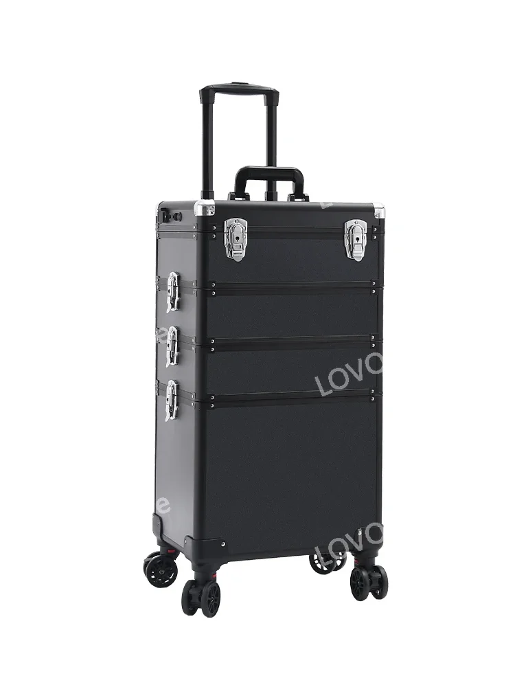 

Cosmetic case Professional makeup artist suitcase with lamp with mirror tie rod Large capacity professional toolbox