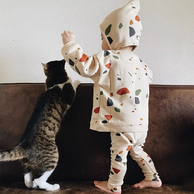 

Fashion Toddler Boy Girl Clothes Sets Spring Autumn Cotton Sweatshirt + Pants Casual Baby Suits