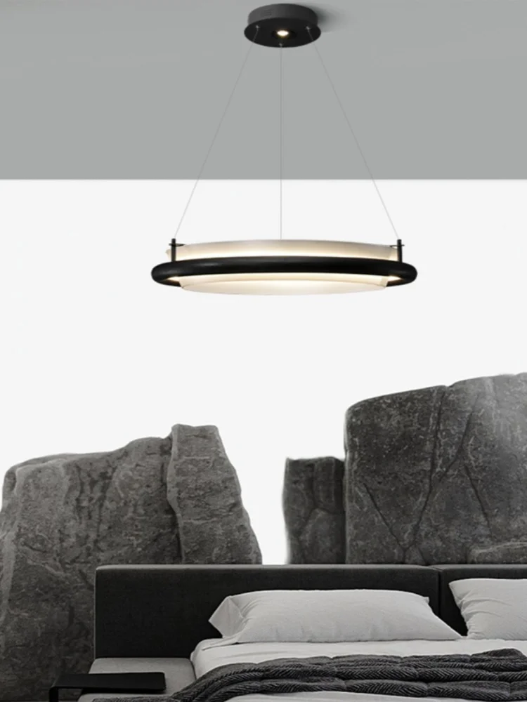 

Luotong Circular Solid Wood Restaurant Pendant Wooden Wind Island Terrace Round Table Lamp Pendant