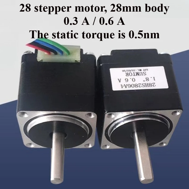

Nema11 step motor 2phase 4 lead 1.8°low noise mini stepper motor High torque Single/double output shaft dispensing machine motor
