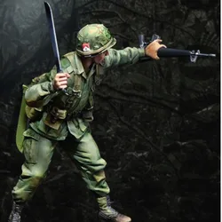 1/35 Scale Resin Figure Assembled Model Kit Vietnam War US Soldier Military Hobby Miniature Statue Unassembled and Unpainted