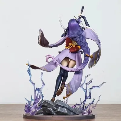 28cm Genshin Impact Raiden Shogun Hot Anime Figure PVC Action Figure Kawaii Decoration Figurine Collection Model Doll Toys Gift