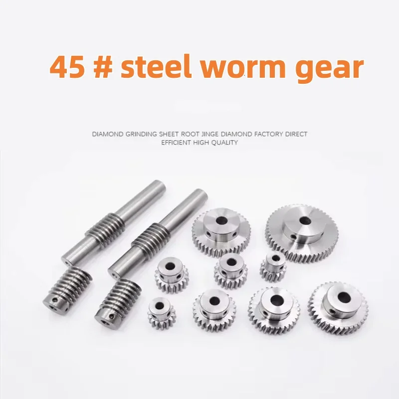 Precision Worm Gear 40Cr Material 20/30/40/50 Speed Ratio 6/8MM Size High Quality for Mechanical Applications