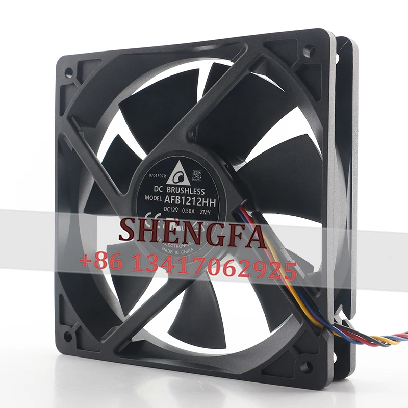 DC12V 0.50A AC EC 12025 Delta Cooling fan 4-wire PWM Temperature Control 120x120x25MM 12CM Large air Volume AFB1212HH-ZMY