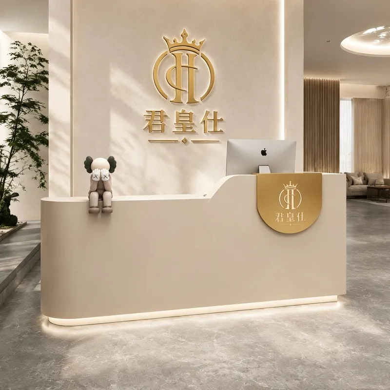 Modern Welcome Reception Desks Luxury Funky Universal Safe Reception Desks Large Size Mostrador De Tienda Commercial Furniture