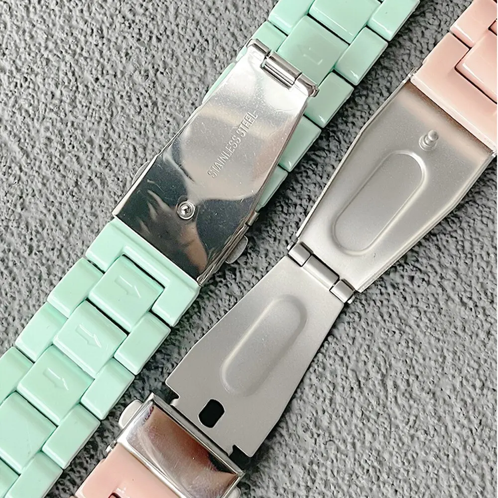 Candy Color Resin Strap For Apple Watch 40mm 42mm 44mm 45mm 49mm Sport Watch Replacement Watchband for IWatch 8 7 6 SE 5 4 3 2 1