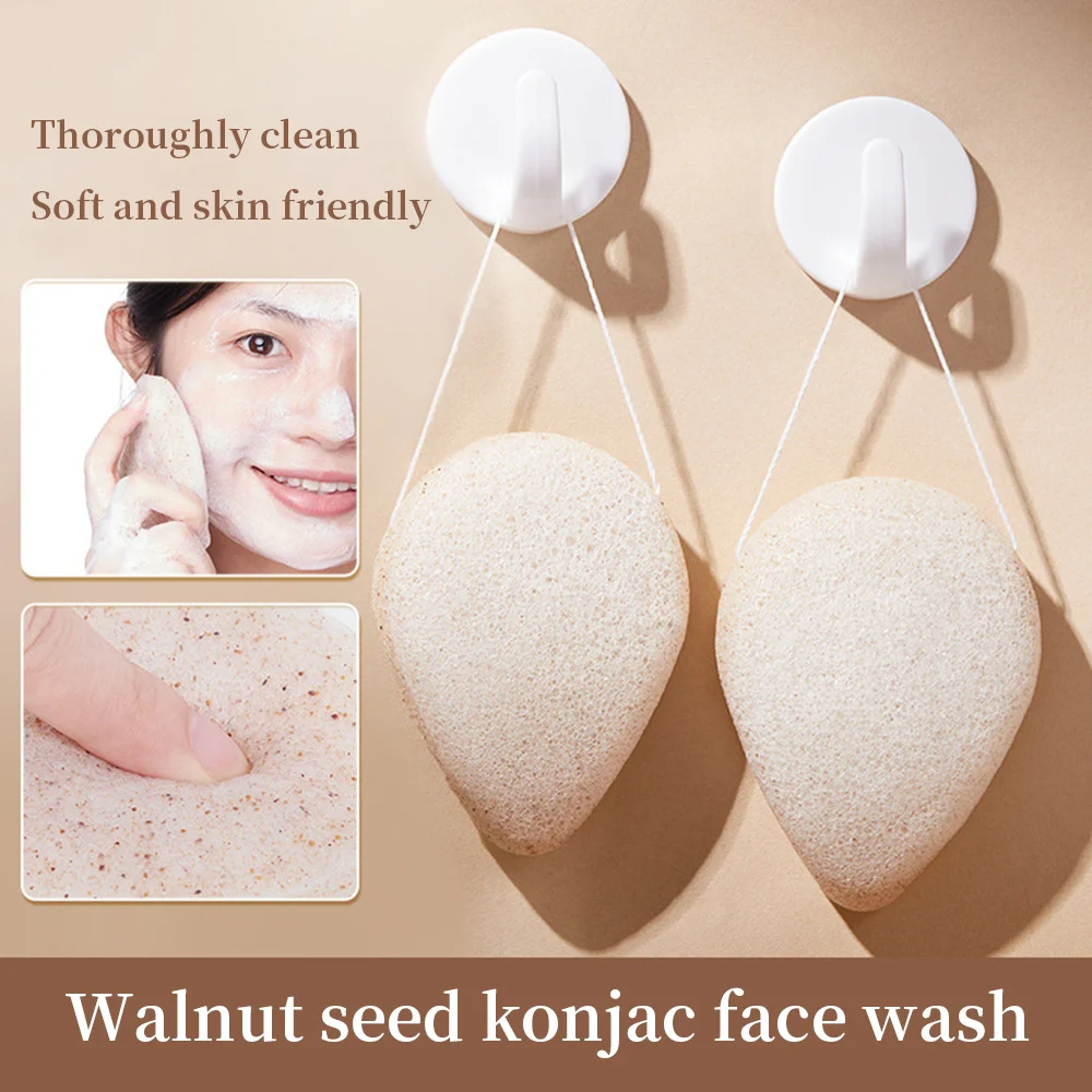 إزالة المكياج قطرة الماء بذور الجوز حمام الإسفنج الجمال النساء الوجه منصات التنظيف العميق قابلة لإعادة الاستخدام لينة غسل الوجه نفخة مستحضرات التجميل